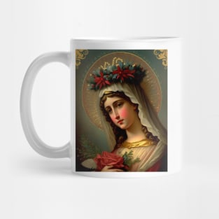 Vintage Catholic Christmas Saint Mary Mug